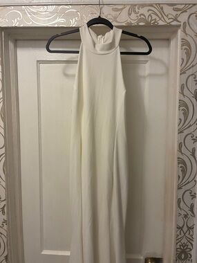 Fashion Nova white Maxi dress - Smooth Flowing Panel